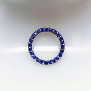 🔥4/$20 Blue rhinestone circle pendant